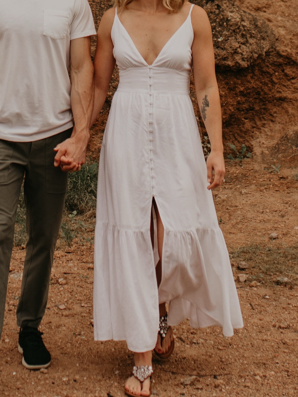 Abercrombie & Fitch Ivory Button-Front Dress - Picture 3 of 3